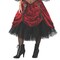 Women's Pirate Costume Swashbucklin Scarlet Dress with Vest Petticoat Belt and Hat